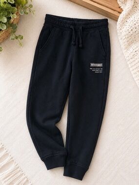 Abercrombie Kids Black Fleece Jogger Sweatpants Size 9/10